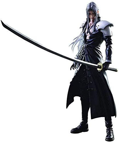 WMYATING Realista y Divertido Estatua de Juguete MBD El Nuevo Sephiroth Play Arts Figura de acción Kai Figura de acción Equipadas con Armas, alas y Manos reemplazables - Alta 27 cm