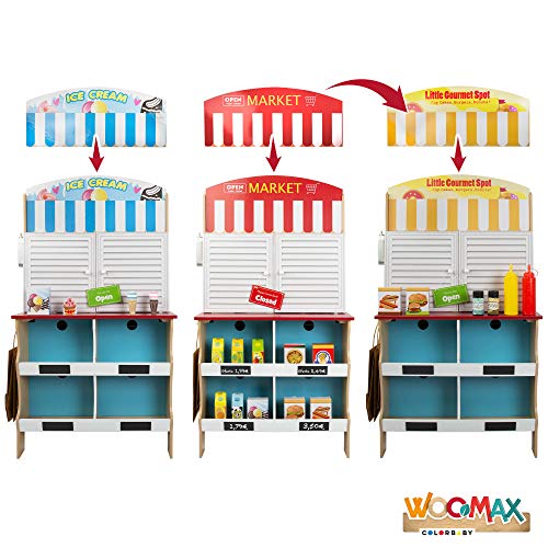 WOOMAX - Heladería con Cocinita de madera (ColorBaby 85290)