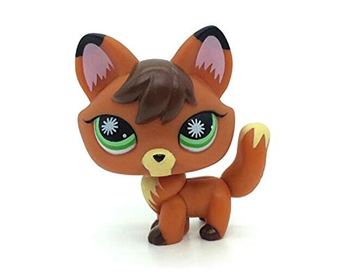 WOOMAX Littlest Pet Shop Juguete LPS Naranja Rojizo Marr¨®n Firefox Fox Green Eyes Perro LPS # 807 para Ni?os Ni?as Ni?os Regalo