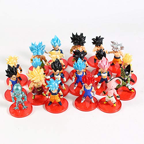 World Collection Lote de 21 Piezas de Dragon Ball,Lote Completo de Figuras del Universo de Bola de Dragon,Figuras coleccionables Goku