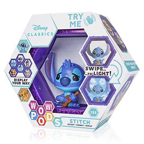 WOW! PODS Stitch - Figura Coleccionable de Cabeza de Bobina con luz clásica de Disney