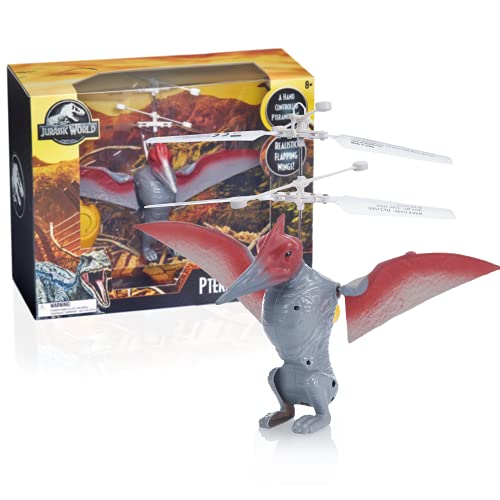 WOW! STUFF Jurassic World Toys Pteranodon Dinosaur Flyer | Dinosaurio Volador controlado por Tus Manos | Juguetes Oficiales del Mundo jurásico y Campamento Cretácico