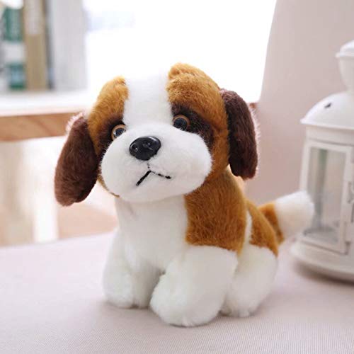 WPYLY 18/23/28 cm Lindo Perro de simulación de Peluche de Juguete para niños muñecas Husky Akita San Bernardo Peluches de Peluche para niños 28 cm A