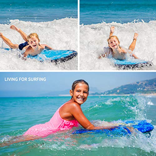 WSTERAO Tablas inflables para la Playa Bodyboard portátil con Asas Tablas Ligeras y Suaves para el Cuerpo, Tabla de Surf Flotante Bodyboard portátil para la Playa, Surf, natación