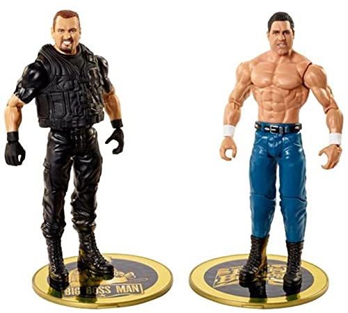 WWE Campeonato Pack 2 figuras de acción luchadores British Bulldog vs Big Boss Man con accesorios, juguete niños +6 años (Mattel GVJ24)