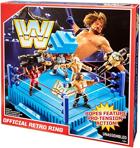 WWE Mattel FMJ11 WWE - Anillo Retro Oficial, Colores y Estilos Pueden Variar