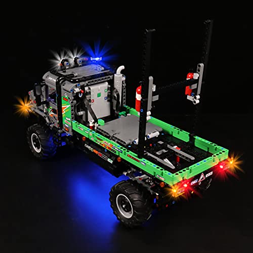 WWEI Juego de iluminación LED para camión 42129 Technic 4x4 Mercedes-Benz Zetros Offroad con caja de pilas, luz LED compatible con LEGO 42129