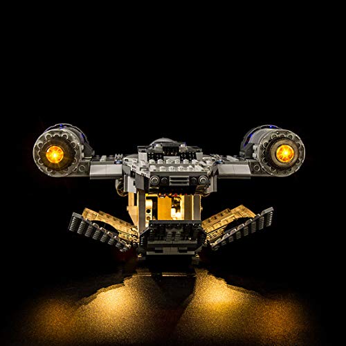 WWEI Juego de iluminación LED para Star Wars The Mandalorian The Razor Crest 75292 con 3 modos de luz LED, compatible con LEGO 75292, sin set Lego