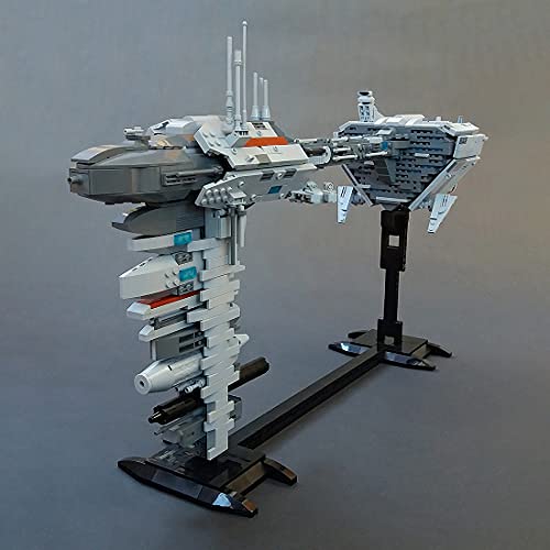 WWEI Tecnología de bloques de construcción Mat espacial, 1385 piezas, naves espaciales Star Wars, MOC-34757, bloques de construcción compatibles con Lego Star Wars Nebulon-B Frigate