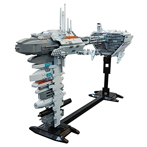 WWEI Tecnología de bloques de construcción Mat espacial, 1385 piezas, naves espaciales Star Wars, MOC-34757, bloques de construcción compatibles con Lego Star Wars Nebulon-B Frigate