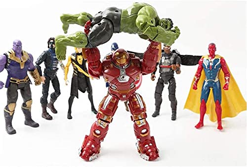 WXFQX Avengers Infinity War Figura Set Spiderman Loki Ant-Man Hulkbuster Black Panther Vision War Machine PVC Action Figuras Niños Juguetes Regalos para niños (Color : 20pcs)