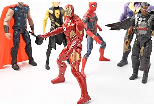 WXFQX Avengers Infinity War Figura Set Spiderman Loki Ant-Man Hulkbuster Black Panther Vision War Machine PVC Action Figuras Niños Juguetes Regalos para niños (Color : 20pcs)