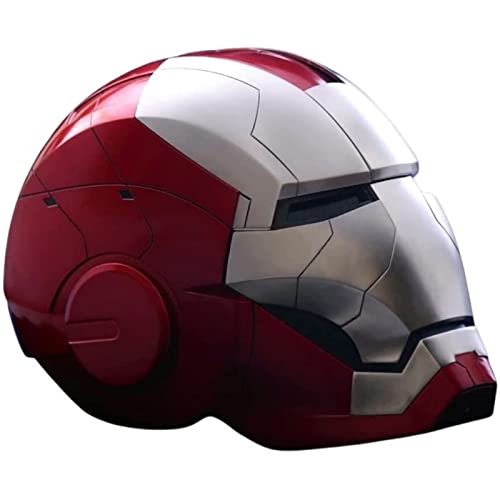 WXHJM 1 / 1MK5 de Acción en Vivo de Control de Voz Casco de La Máscara de Iron Man,con Base de Siete Colores,Apertura Manual/Cierre/Modelo Portátil de Control Remoto,Helmet,One Size