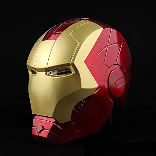 WXHJM Casco de Iron Man de Los Vengadores de Marvel Legends Iron Man Casco Máscara,Máscaras Luminosos Cascos de Halloween Cosplay Película Puntales,ABS