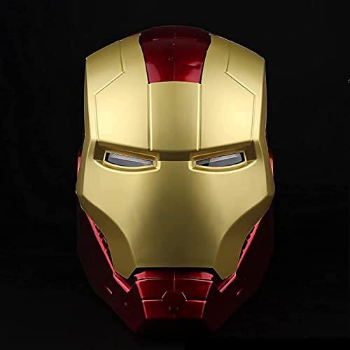 WXHJM Casco de Iron Man de Los Vengadores de Marvel Legends Iron Man Casco Máscara,Máscaras Luminosos Cascos de Halloween Cosplay Película Puntales,ABS