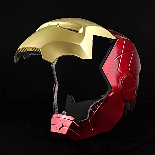 WXHJM Casco de Iron Man de Los Vengadores de Marvel Legends Iron Man Casco Máscara,Máscaras Luminosos Cascos de Halloween Cosplay Película Puntales,ABS