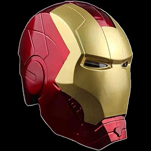 WXHJM Casco Electrónico de Iron Man de Los Vengadores de Marvel Legends Máscaras Luminosos Cascos de Halloween Cosplay Película Deluxe Edition,55 Cm