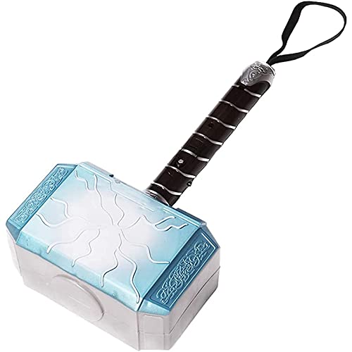 WXHJM Juguete Martillo de Thor,Thor's Hammer con Luz LED Escuchar El Sonido,Héroe Martillo de Thor Martillo de Trueno,Puntales Vengadores Héroe de Thor para Niños