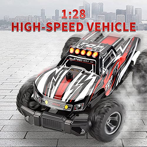 WYKDDM 2.4G Bigfoot Monster Camión de Control Remoto Todo Terreno Vehículo RC de Alta Velocidad 1/28 Escala Todo Terreno RC Coche Juguete eléctrico Buggy niños y niñas