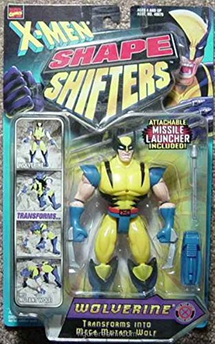 X-Men Shape Shifters: Wolverine 7" Poseable Action Figure that Transforms into Mega Mutant Wolf with Attachable Missile Launcher