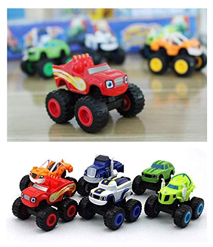 XBR 6 Pack de Juguetes para niños y Monster Machines Super Stunts Blaze Kids Truck Car Regalo para niños en cumpleaños Navidad Toys Juguetes para niños de 1 2 3 años Juego