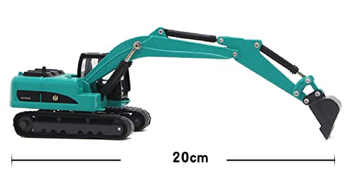 Xbshmw Mini Excavadora Trituradora Martillo Juguete Niños, Vehículo Construcción Pista Aleación, Modelo Escala 1:60, Juguete Jardín Playa para Niños de 3 4 5 6 Años,Verde,8 * 20cm