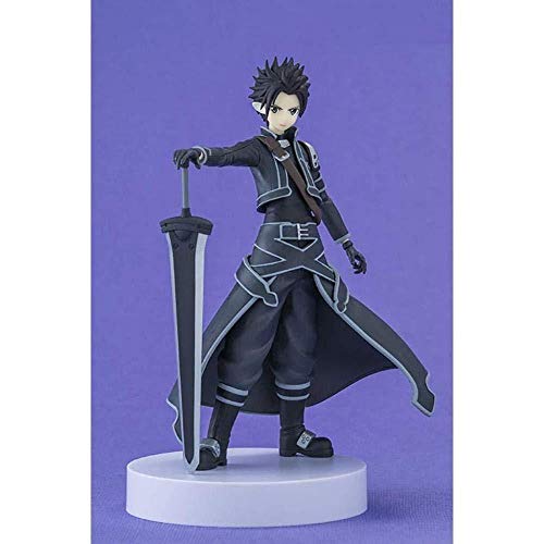 XFHJDM-WJ Modelo Sword Art Online Kirito Figure Fairy Dance Color Gusano Normal - Muy preciso Esculpido preciso - Equipado con Armas - Alto 15CM-0127