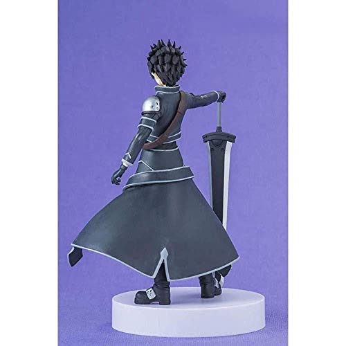 XFHJDM-WJ Modelo Sword Art Online Kirito Figure Fairy Dance Color Gusano Normal - Muy preciso Esculpido preciso - Equipado con Armas - Alto 15CM-0127