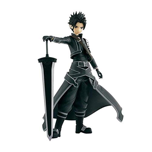 XFHJDM-WJ Modelo Sword Art Online Kirito Figure Fairy Dance Color Gusano Normal - Muy preciso Esculpido preciso - Equipado con Armas - Alto 15CM-0127