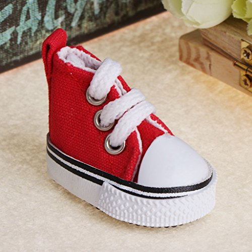 XIANGBEI Zapatos de muñeca de 5 cm, accesorios de tela, juguete de verano, mini zapatillas deportivas, botas de mezclilla, muñecas de bebé realistas