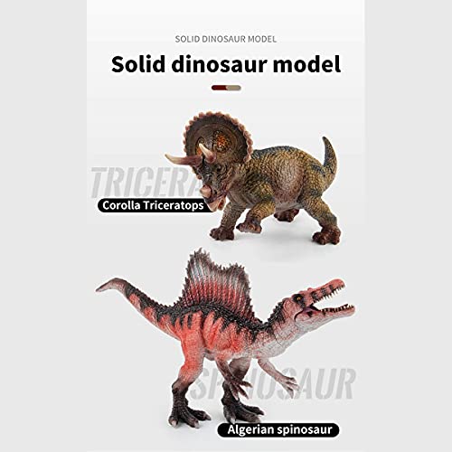 XIAOKEKE 2 Piezas Modelo Spinosaurus/Triceratops, Modelo De Dinosaurio Jurassic World Park, Educación Científica Temprana Y Juguetes Coleccionables, Regalo De Cumpleaños