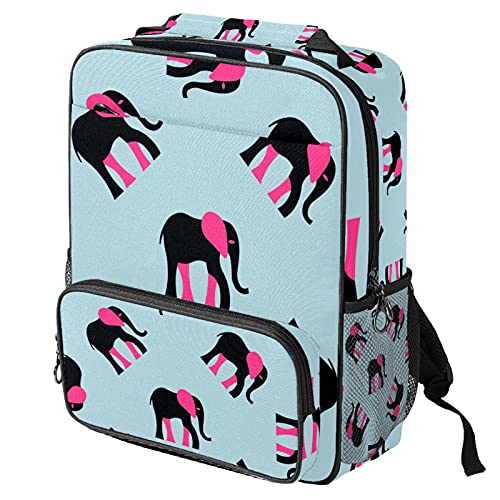 Xingruyun Mochila infantil Elefante negro hembra Mochila escolar impermeable Bolsa para la escuela Casual mochila de viaje Para niños y niñas 36.5x29x12 cm