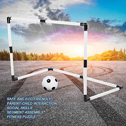 Xirfuni Portería de fútbol, ​​portería de fútbol para niños, portátil Duradera para niños Jugando Regalo 6 años +(White, Football Goal)