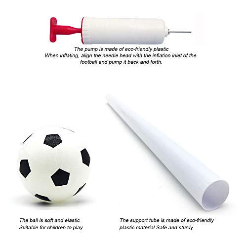 Xirfuni Portería de fútbol, ​​portería de fútbol para niños, portátil Duradera para niños Jugando Regalo 6 años +(White, Football Goal)