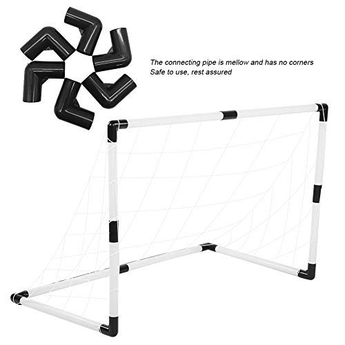 Xirfuni Portería de fútbol, ​​portería de fútbol para niños, portátil Duradera para niños Jugando Regalo 6 años +(White, Football Goal)