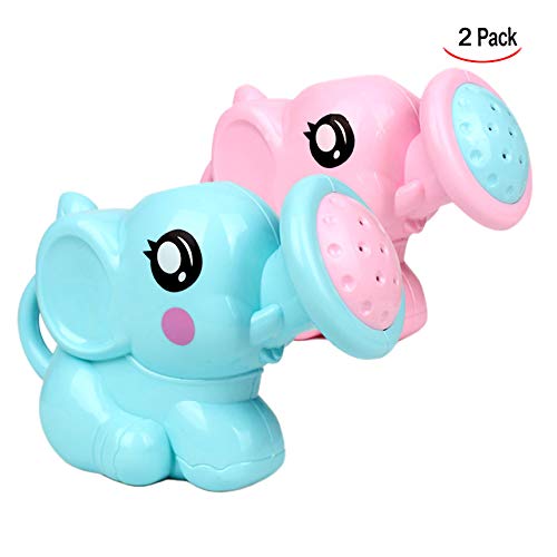 XLKJ 2 Piezas Juguetes de Baño para Bebé, Juguete Regadera Elefante Ducha, Natación del Bebé Baño Ducha Spray Herramienta Agua Juguetes con Divertidos Dibujos Animados