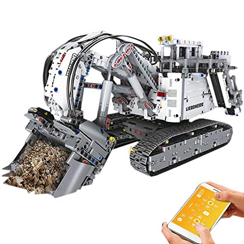 XTOP Technics - Excavadora de orugas con control remoto, 4062 piezas RC Excavadora de vehículos de construcción con motores, compatible con Lego Technic