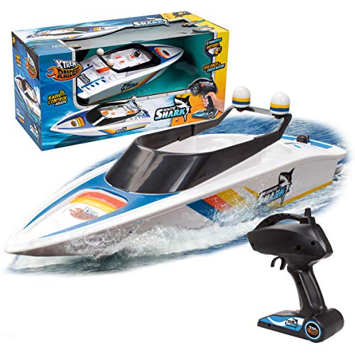 Xtrem Raiders - White Shark, Barco Teledirigido, Barcos Teledirigidos, Lancha Teledirigida Agua, Lanchas Teledirigidas, Juguetes para Niños, Barco Radiocontrol, Boat RC