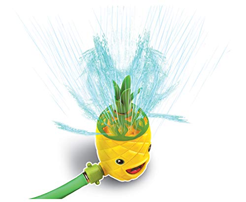 Xtrem Toys- Agua Diversión aspersor de piña para niños a Partir de 3 años, Ideal, Verano, Simplemente conéctalo a la Manguera de jardín, Color Amarillo, Verde (00330)