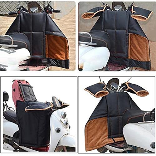 XUANX Protector De Piernas para Scooter con Cubierta para Manillar Cubierta Universal para Scooter Impermeable Y Cálido Parabrisas De Doble Cara A Prueba De Lluvia Y Frío,A