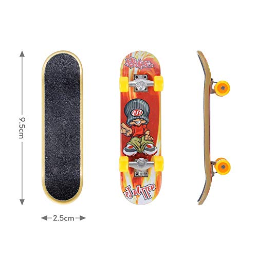 Yapda Finger Skateboards, 5PCS Mini Diapasón Patineta de Dedos Monopatines de Juguete para Dedos para Niños Juguete Regalo de Cumpleaños Favores de Fiesta (Patrón Al Azar)