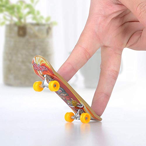 Yapda Finger Skateboards, 5PCS Mini Diapasón Patineta de Dedos Monopatines de Juguete para Dedos para Niños Juguete Regalo de Cumpleaños Favores de Fiesta (Patrón Al Azar)