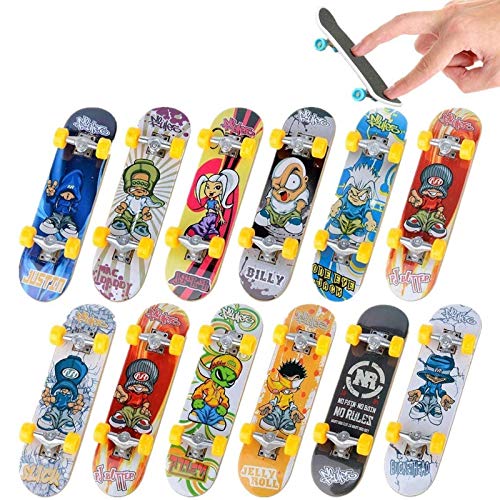 Yapda Finger Skateboards, 5PCS Mini Diapasón Patineta de Dedos Monopatines de Juguete para Dedos para Niños Juguete Regalo de Cumpleaños Favores de Fiesta (Patrón Al Azar)