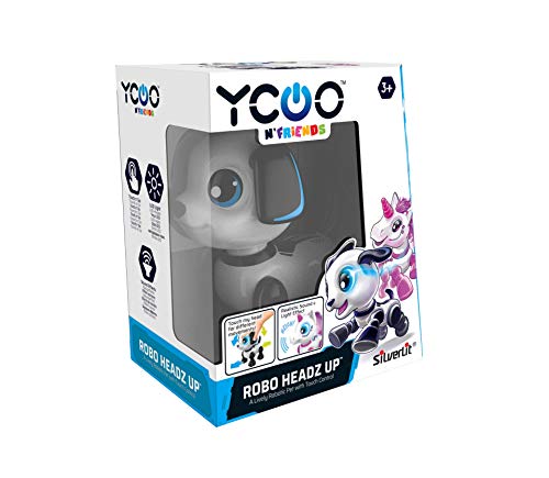 YCOO Robot Cachorro con Efectos Sonoros y Luminosos - Se Mueve hacia adelante y hacia atrás - Robot Juguete Niño - 13 cm - A Partir de 3 años, 88524