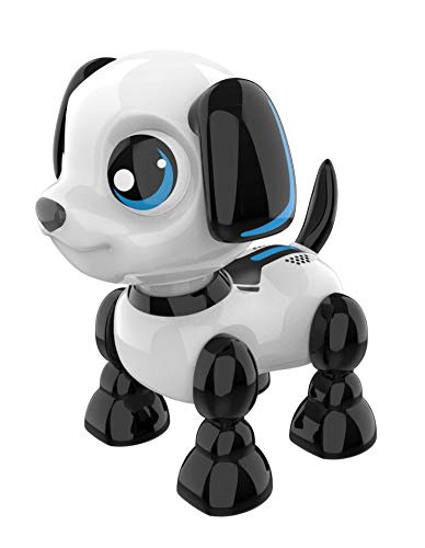 YCOO Robot Cachorro con Efectos Sonoros y Luminosos - Se Mueve hacia adelante y hacia atrás - Robot Juguete Niño - 13 cm - A Partir de 3 años, 88524