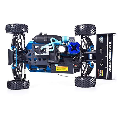 YHYL 1/10 Scale HSP RC Nitro Car, Alta Velocidad 65Km / H, 4WD Control Remoto De Metanol Accionado por Aceite Buggy, Camión De Control Remoto De 2.4Ghz, Modelo De Autos De Simulación Cross Country