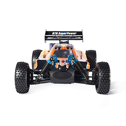 YHYL 1/10 Scale HSP RC Nitro Car, Alta Velocidad 65Km / H, 4WD Control Remoto De Metanol Accionado por Aceite Buggy, Camión De Control Remoto De 2.4Ghz, Modelo De Autos De Simulación Cross Country