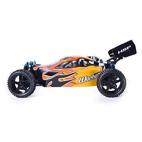 YHYL 1/10 Scale HSP RC Nitro Car, Alta Velocidad 65Km / H, 4WD Control Remoto De Metanol Accionado por Aceite Buggy, Camión De Control Remoto De 2.4Ghz, Modelo De Autos De Simulación Cross Country