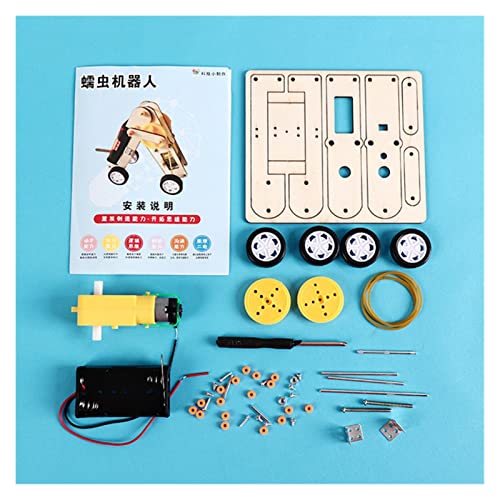 YIBOTE Kit de experimentación científica Steam Electronic Bricolaje Robot de Arrastre de Gusanos ensamblan Juguetes de tecnología de la Escuela de Modelo Educativo