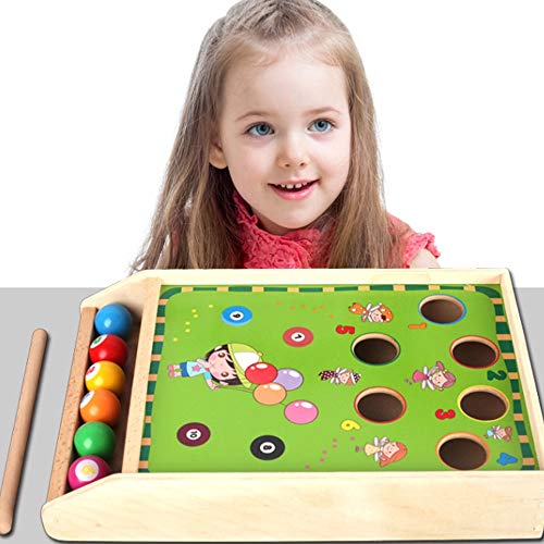 Yifuty De los niños Mini Juegos de Billar, billares Pequeño, Formación Concentración, bebé Educativo Entre Padres e Hijos Interactivo Juguetes 3-6 años de Edad, de Madera